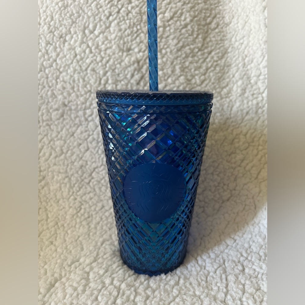 Starbucks Tumbler Azure Blue Jeweled- Holiday 2022